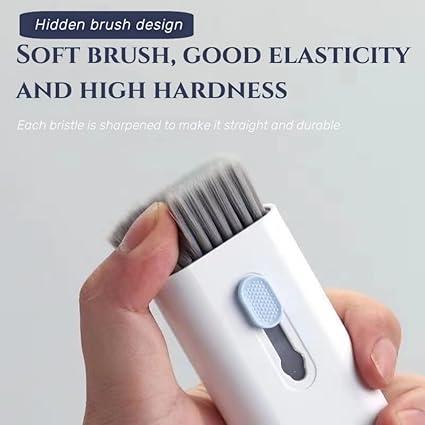 7-in-1 Keyboard Cleaning Tool for Summer Gift, Multifunctional Dust Removal Brush for Phone, Earphone, Computer, Laptop, Watch, Camera, Lens, Professional Cleaning Pen, Portable Earbuds Cleaning Gadgets, Earphone Cleaning Keyboard Kit Silicone