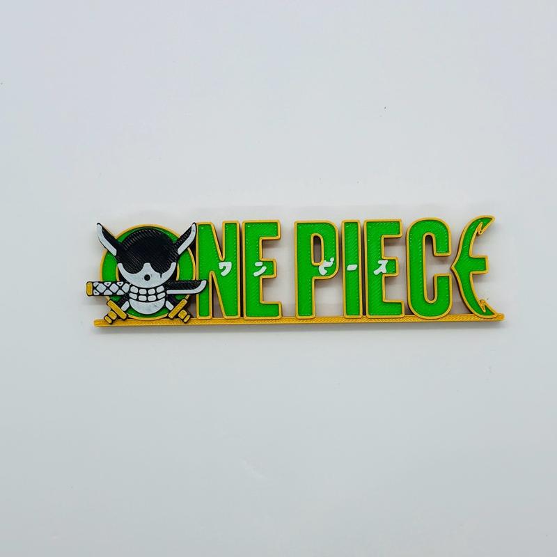 One piece Zoro logo display at sign boards