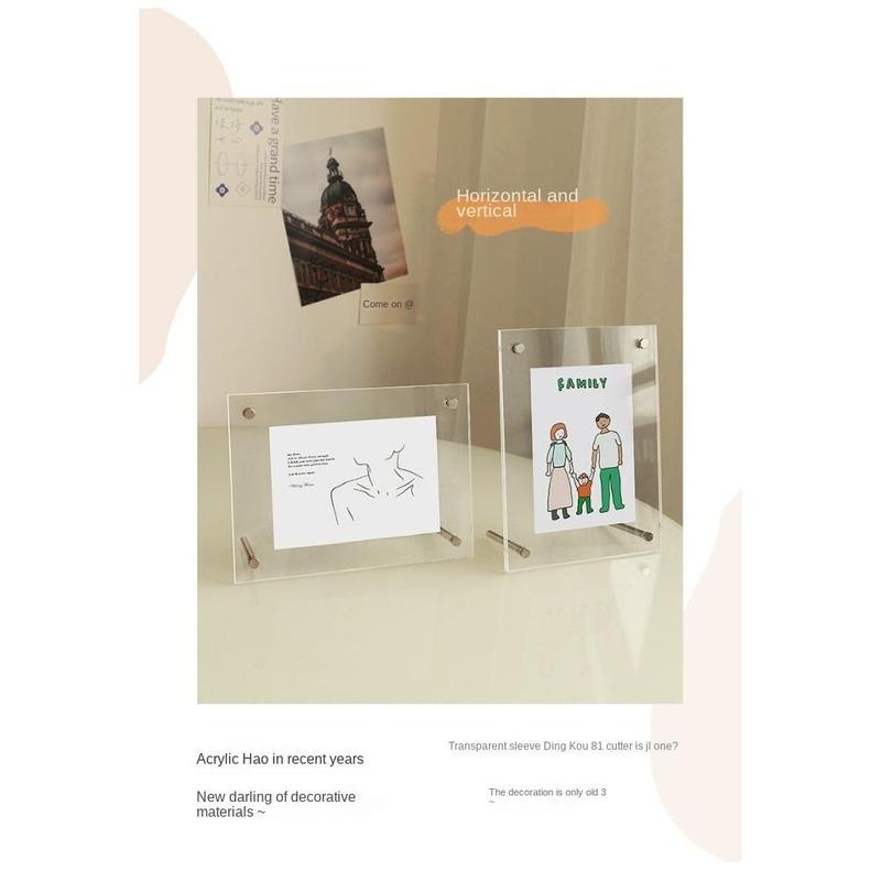 Acrylic Photo Frame, Clear Photo Frame, Desktop Decorative Photo Frame for Home & Office