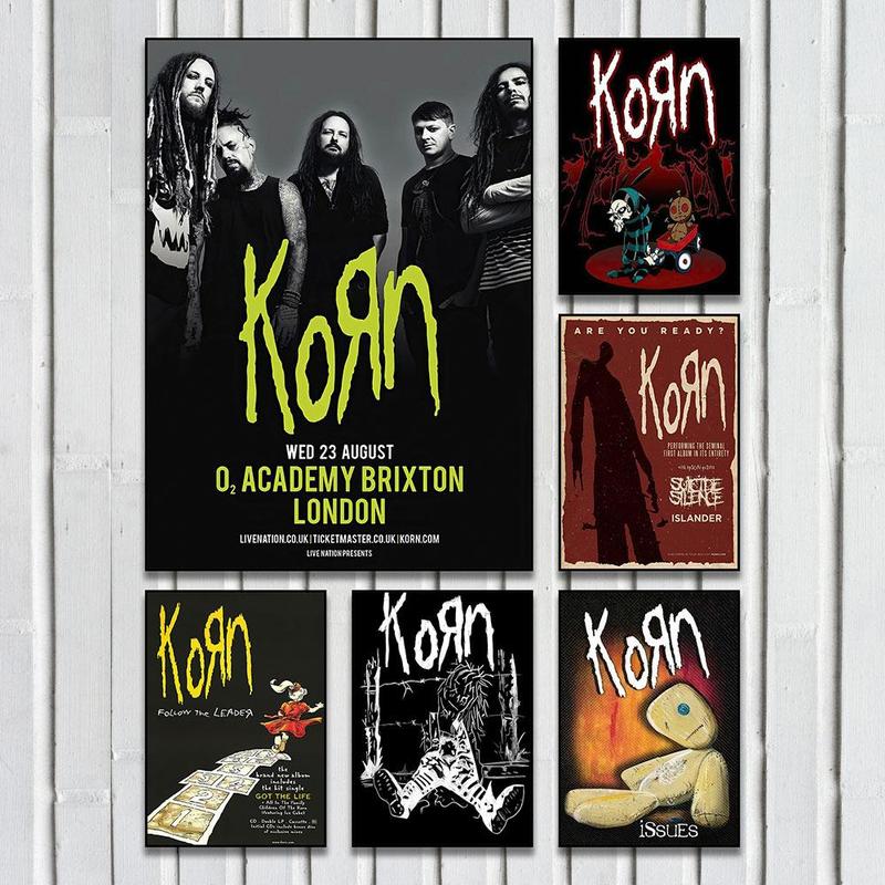 Korn Unframed Poster, 1 Count Modern Canvas Hanging Painting without Frame, Wall Art Decor for Home Living Room Bedroom Office School