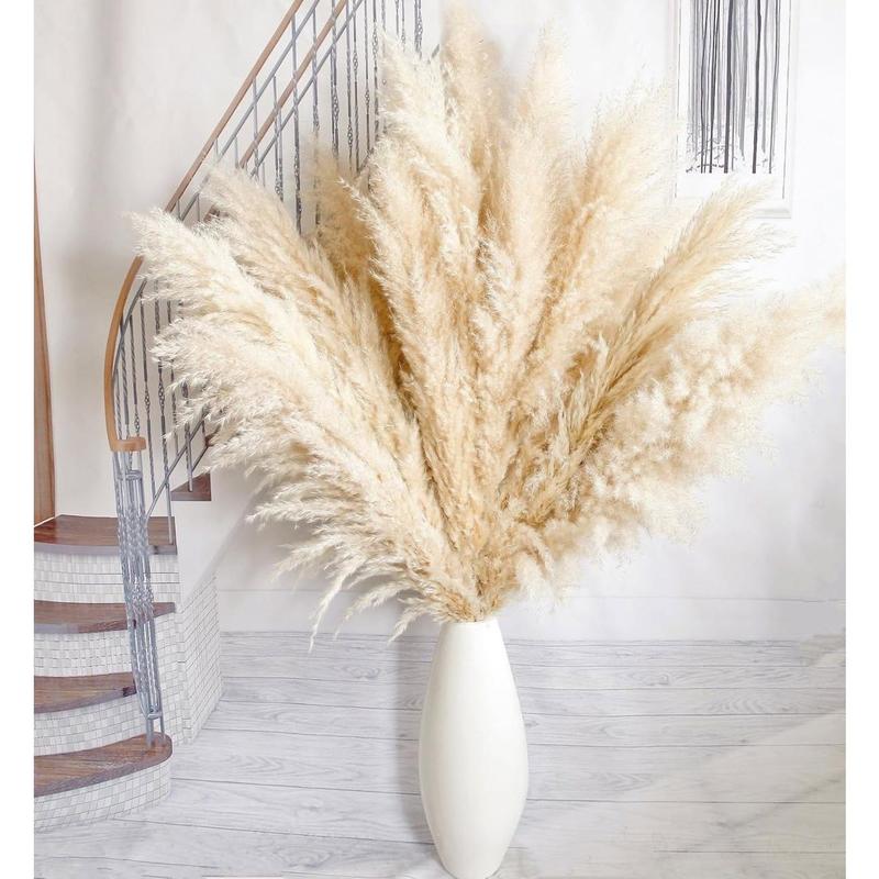 10pcs 40'' Pampas Grass Tall Decor - Pompas Floral, Tall Pampas Grass for Floor Vases, Living Room Floor, Floor Plants, , and Grass Wall Decor