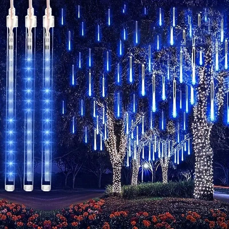 USB Powered Star Shower LED String Light, 1 Set 8 Tubes LED String Light, Decorative Light for Christmas, Wedding