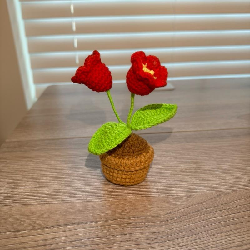 Crocheted Mini Lily O' the Valley for Home Decor - Handmade Knitted Flower