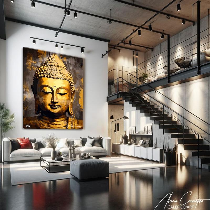 Buddha Art Print, Buddha Wall Painting, Spiritual Art, Meditation Art Print, Zen Artwork, Buddha Wall Art, Above Bed Wall Art