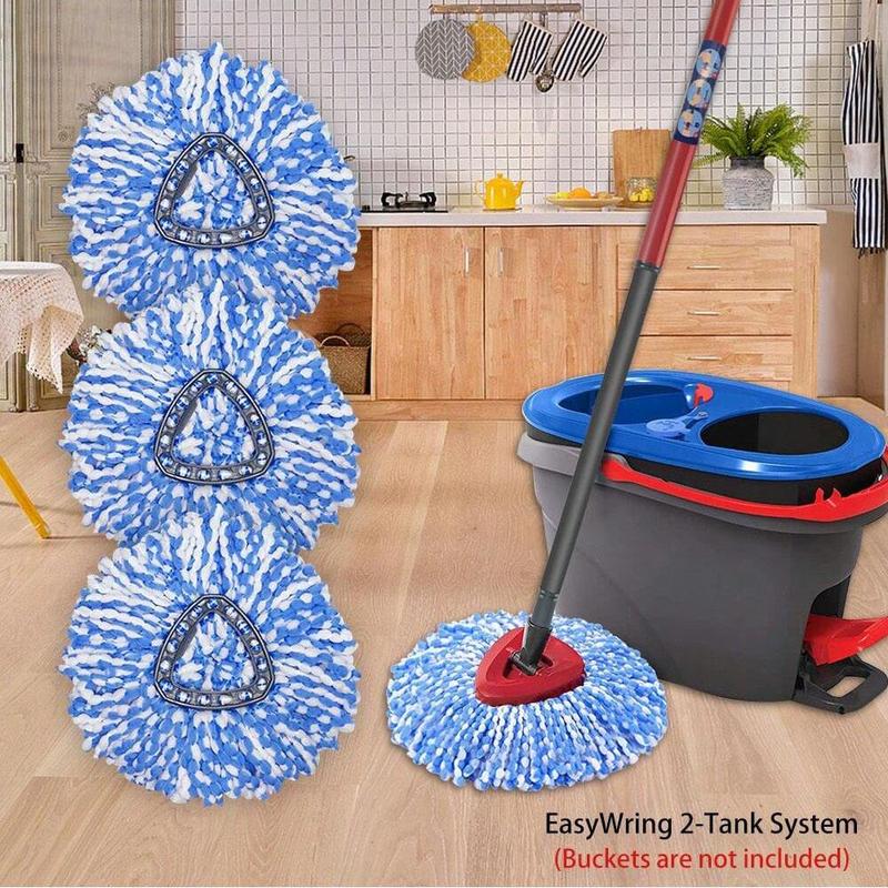 Mop Replacement Head, 3pcs set Light Mop Replacement, Microfiber Mop Head, Easy To Replace, Suitable for O-ceda Easywrin Spin Mop