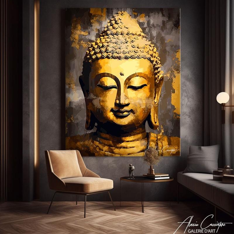 Buddha Art Print, Buddha Wall Painting, Spiritual Art, Meditation Art Print, Zen Artwork, Buddha Wall Art, Above Bed Wall Art