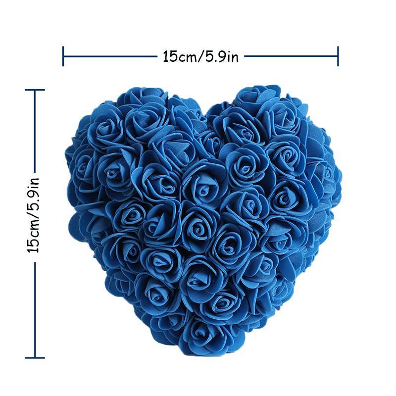 Room Decor Heart Shaped Artificial Rose, Faux Rose Flower, Home Decor Plants for Living Room Bedroom Dining Room Wedding Anniversary Party, 2024 Fall Gift, Bedroom Decor, Fall Decor