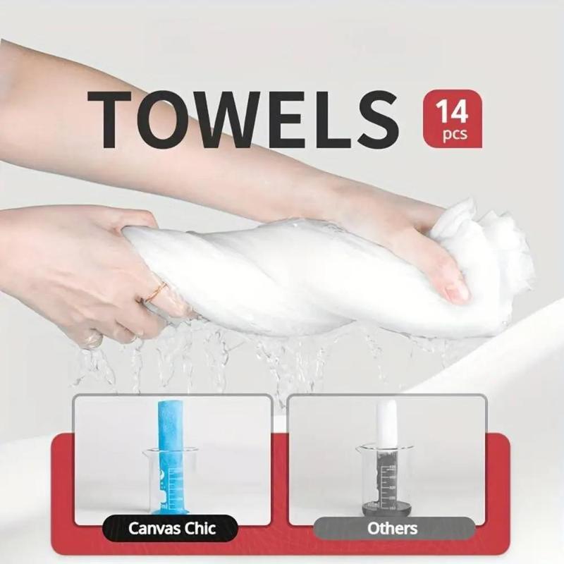 Portable Compressed Disposable Towel, 14pcs Sweet Furniture Portable Travel Towel, Disposable Cleaning Towel, Travel Accessories, Camping Accessories