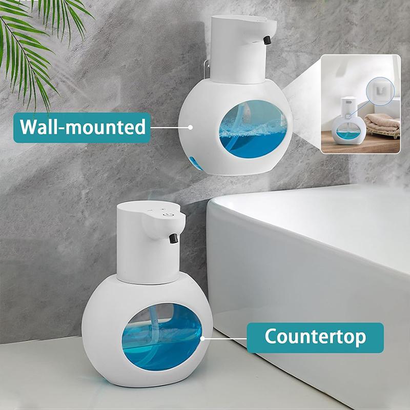 Automatic Soap Dispenser, 4-level Adjustable Wall Mounted Soap Dispenser, USB Rechargeable Contactless Soap Dispenser for Bathroom & Kitchen