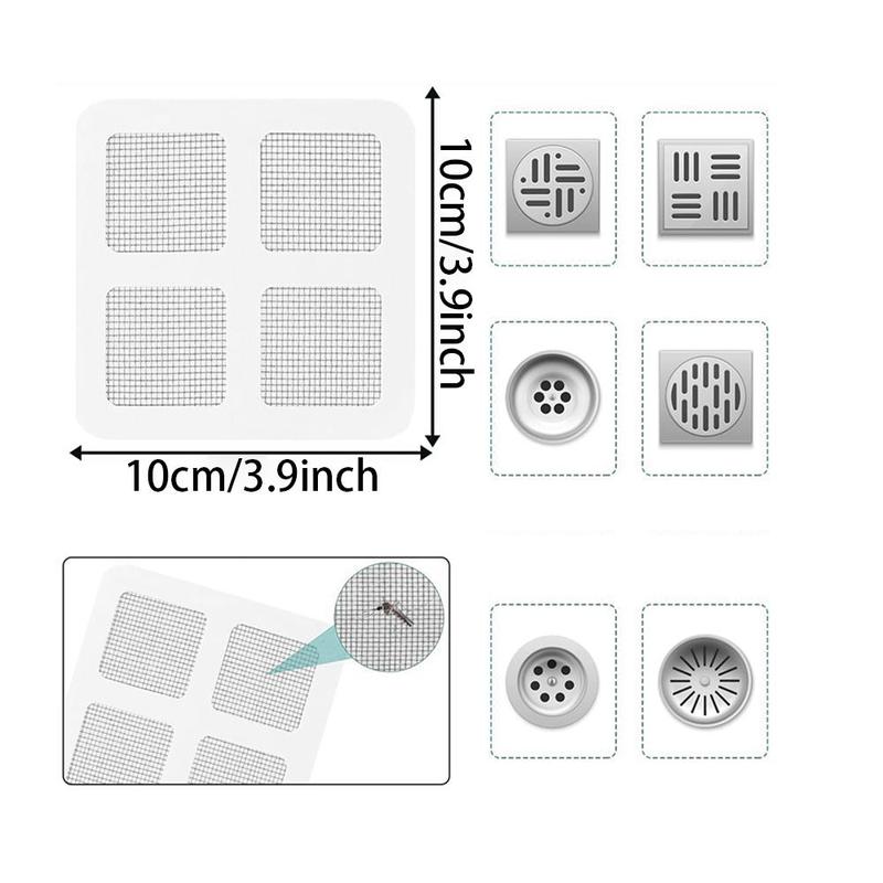 Disposable Sewer Filter, 50pcs set Anti-clogging Hair Catcher Sticker, Sink Sewer Patches for Toilet, Bathroom, Bathroom Gadgets