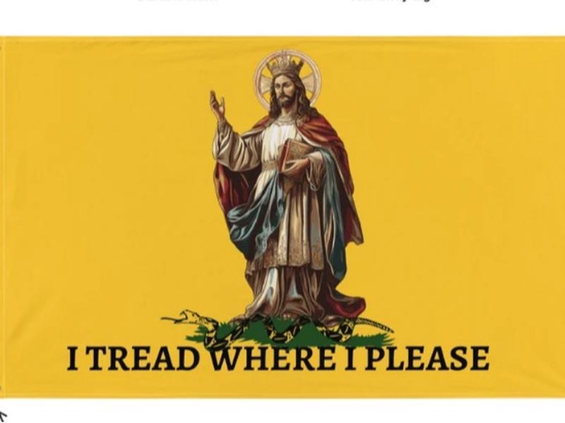 Christ Our King - I TREAD WHERE I PLEASE Flag Horizontal