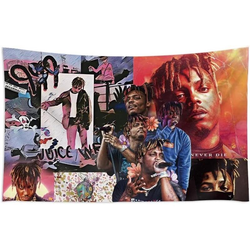 Juic Wrld Album Flag Tapestry Rapper Music Tapestry  Bedroom Bar College Dorm Room Decor