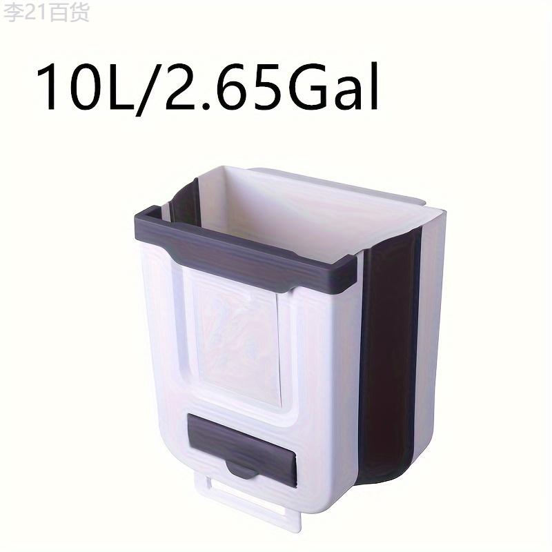 1pc Foldable Wall Mounted Trash Can - Space-Saving Household Kitchen Cabinet Door Side Hanging Garbage Can for Living Room, Desk, and Toilet Waste Paper Storage Plastic