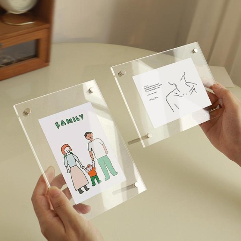 Acrylic Photo Frame, Clear Photo Frame, Desktop Decorative Photo Frame for Home & Office