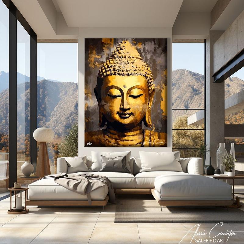 Buddha Art Print, Buddha Wall Painting, Spiritual Art, Meditation Art Print, Zen Artwork, Buddha Wall Art, Above Bed Wall Art