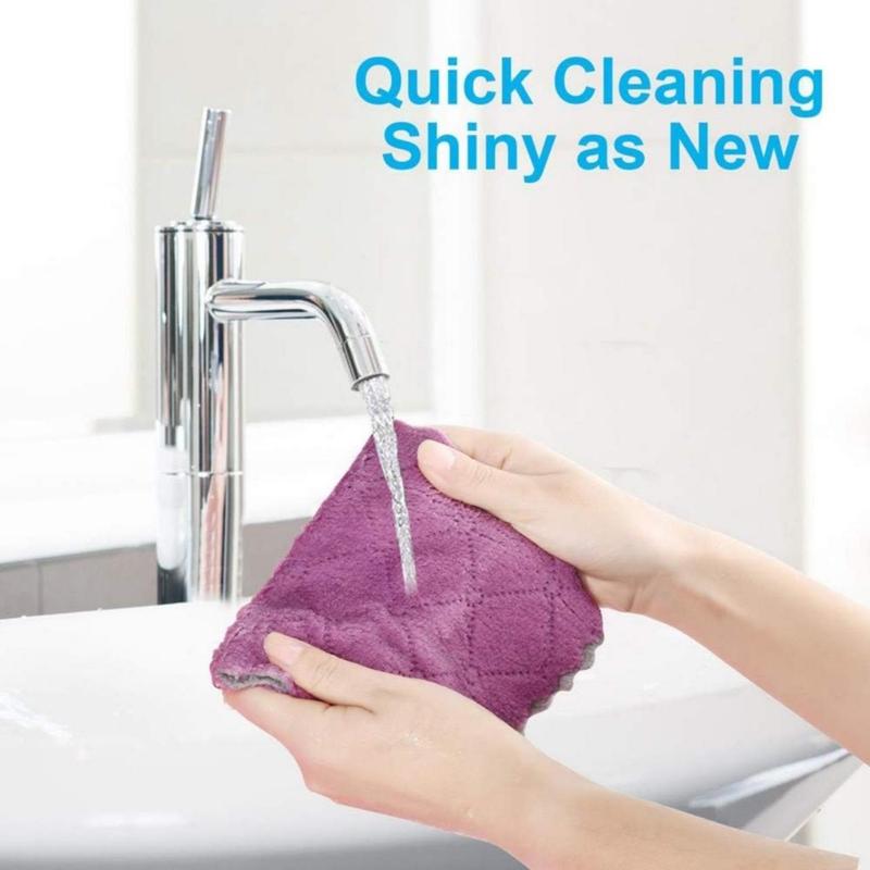 Small Reusable Cleaning Cloths  6 x 10 inch Super Absorbent Multipurpose Dish Cloths for Furniture Rags Kitchen Cloths, Tableware Quick-Drying Towels  Kitchen Towels Dish Towels  11PCS(Creative Life Pavilion)