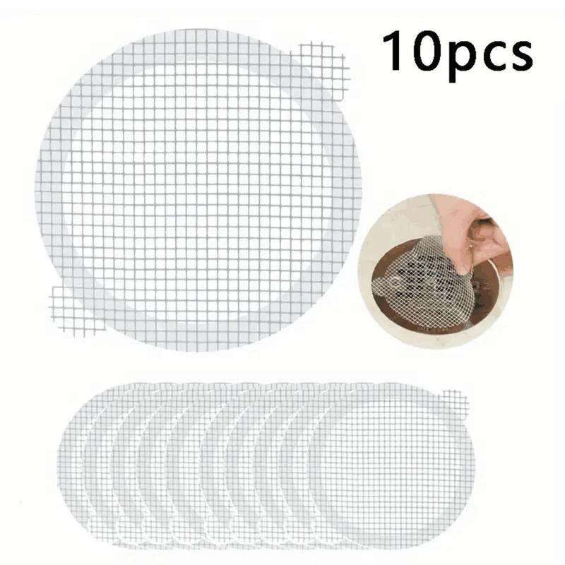 Floor Drain Sticker, 10pcs Self Adhesive Floor Drain Cover, Decontamination Net Decal for Bathroom Kitchen