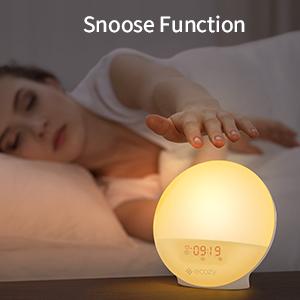 ecozy Sunrise Alarm Clock for Heavy Sleepers, Smart Wake Up Light with Sunrise Sunset Simulation Decor Adjustable Radio