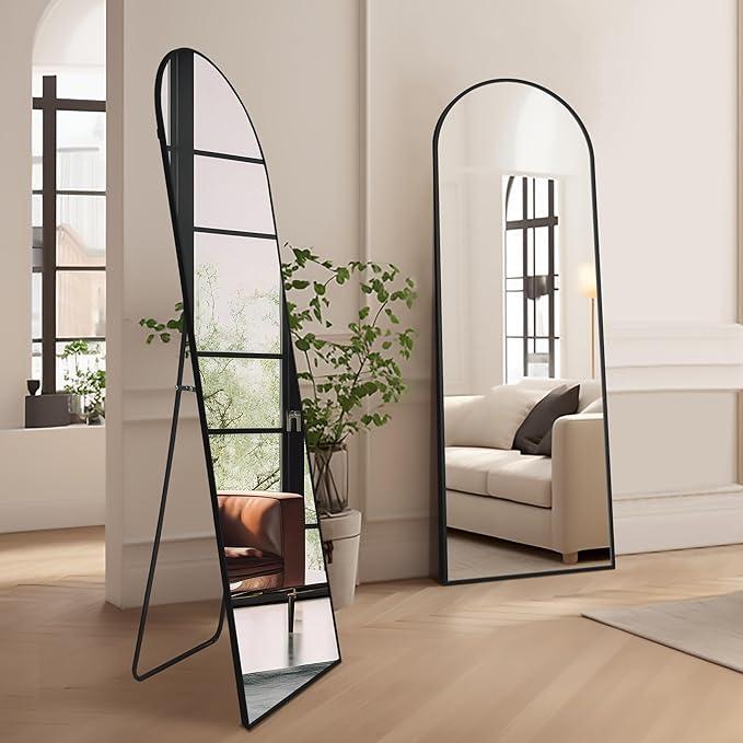 Futurelove Full-Length Arch Floor Standing Mirror, Wall Mirror with Floor Long Stand Mirror, Multiple Sizes, For Home, Bedroom, Living Room, Clothing Store, Salon, 16*59