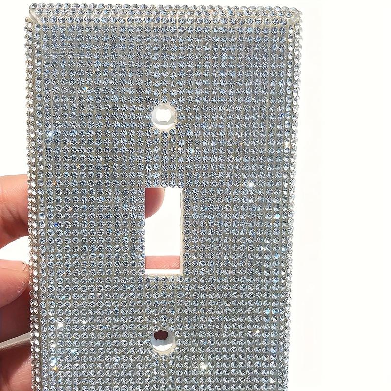 Rhinestone Decor Wall Light Switch Sticker Ornaments, 1 Count Creative Glitter Switch Cover for Mean Girls Decorations, Decorative Sticker For Home Decor, Girly Bedroom Accessories