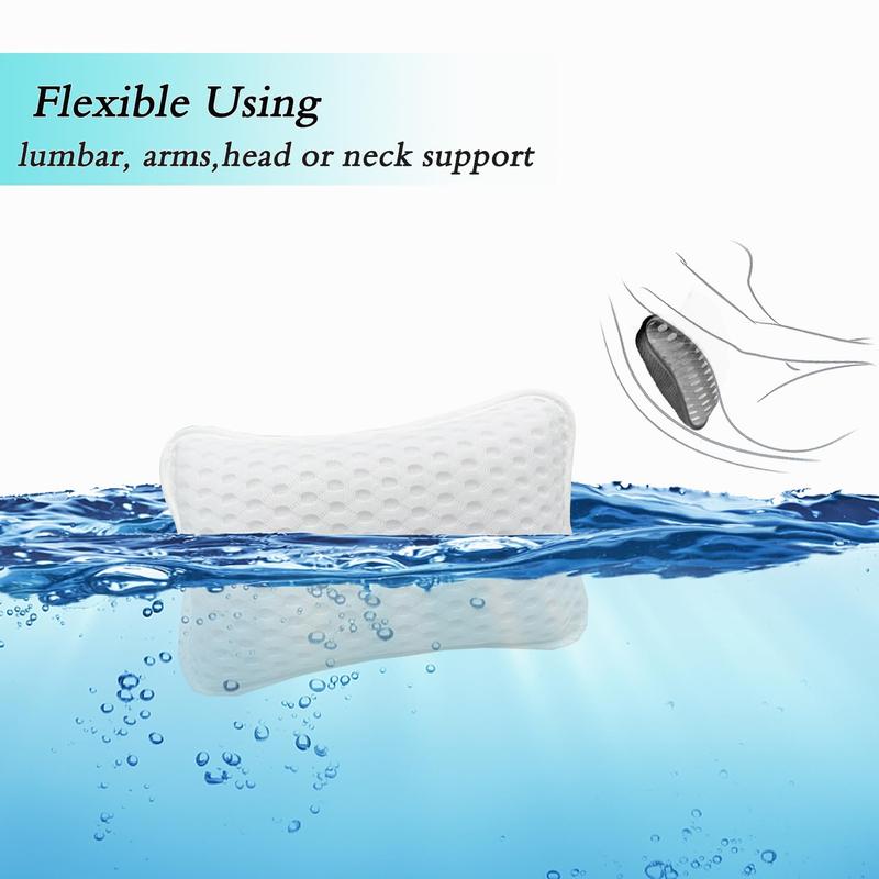 Bath Pillows for tub,Home Spa Pillows for Bathtub, Hot Tub,Head and Neck Support with 2 Strong Suction Cups