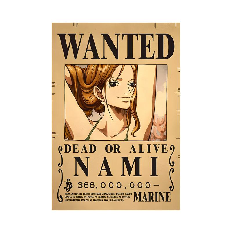 One Piece Wanted Posters - 42 Characters Collectible Prints - Straw Hat Pirates Crew Luffy, Zoro, Nami, Sanji, Robin - 15.75in×11.22in Unframed Retro Style Home Decor Gift Wall Art