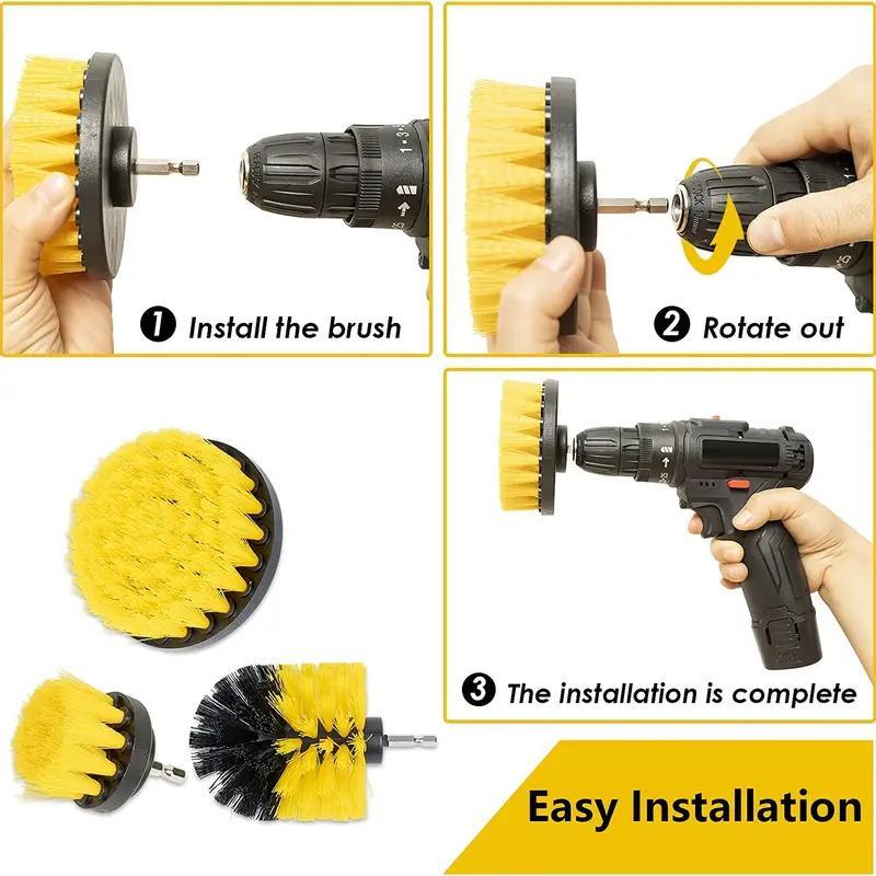 All Purpose Drill Brush Set for Bathroom Kitchen Car Cleaning, Power Scrubber Cleaning Tool Kit