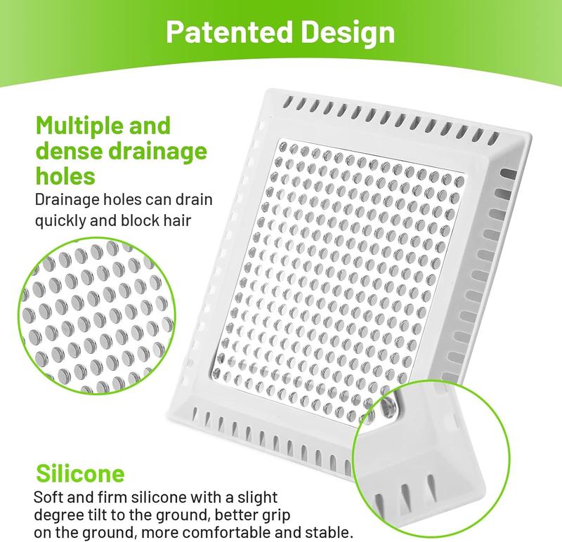 Drain Hair Catcher,Shower Drain Cover Hair Catcher Shower Drain Strainer for Bathroom Floor,Square Shower Hair Drain Catcher to Keep Away from Clogged Drain-No Rust!