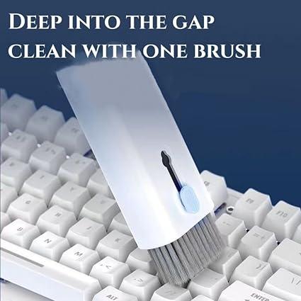 7-in-1 Keyboard Cleaning Tool for Summer Gift, Multifunctional Dust Removal Brush for Phone, Earphone, Computer, Laptop, Watch, Camera, Lens, Professional Cleaning Pen, Portable Earbuds Cleaning Gadgets, Earphone Cleaning Keyboard Kit Silicone