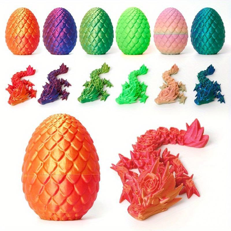 3D Printed Dragon Egg Set, 2 Counts set Creative Cool Dragon Egg Set, Room Decoration, Car Decoration, Valentine's Day Gift, New Year Decoration Gift