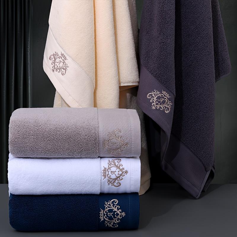 B-5 pieces 100% cotton thickened face towel, quality interwoven alphabet embroidery hand towel, unisex, bathroom items, household items