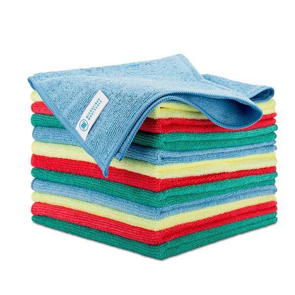 MW Pro Multi-Surface Microfiber Towel – 12 Pack | Premium Cleaning Cloth | Clean, Buff, Dust, Polish, Absorb | Large 16