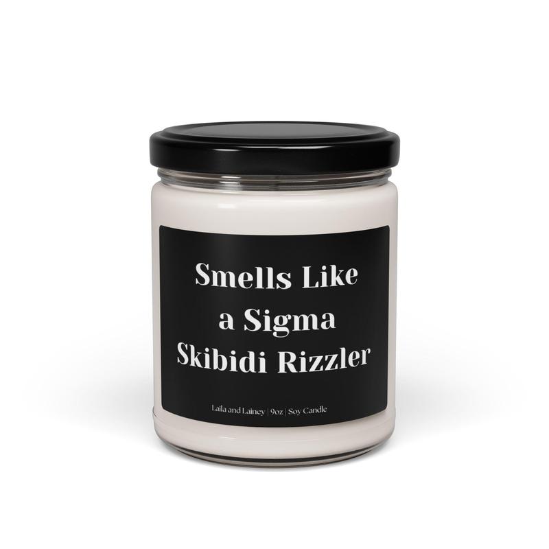 Sigma Skibidi Rizzler Candle, Funny Candle, Funny Gift for Teens, Gen Alpha Slang, Meme gift, Gift for Moms, Funny Gift for Teachers