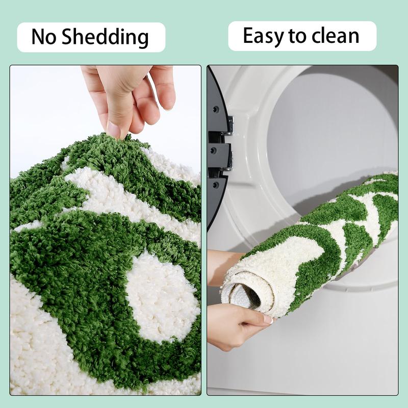 You Look Good Bath Mat, Cute Absorbent Shower Rug, Non-Slip Tufted Microfiber Bath Rug, Funny Bathroom Decor for Bathtub, Green Bathroom Rug, Machine Washable 21