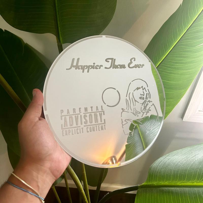 Happier Than Ever Album CD Mirror - Decorative Acrylic Mirror