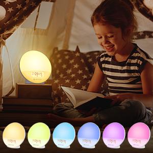 ecozy Sunrise Alarm Clock for Heavy Sleepers, Smart Wake Up Light with Sunrise Sunset Simulation Decor Adjustable Radio