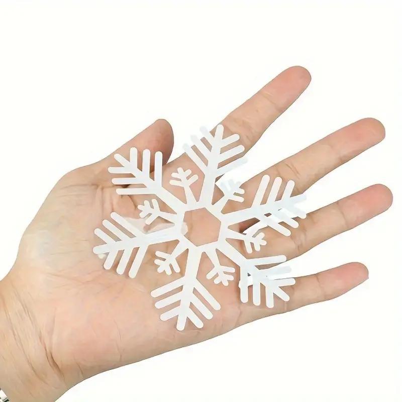 Snowflake Pattern Window Sticker, 4 Counts set Static Electricity Window Decal, Window Decorative Sticker for Home Party Festival