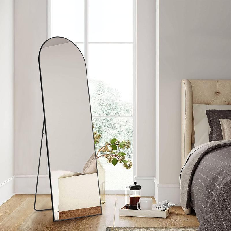 Futurelove Full-Length Arch Floor Standing Mirror, Wall Mirror with Floor Long Stand Mirror, Multiple Sizes, For Home, Bedroom, Living Room, Clothing Store, Salon, 16*59