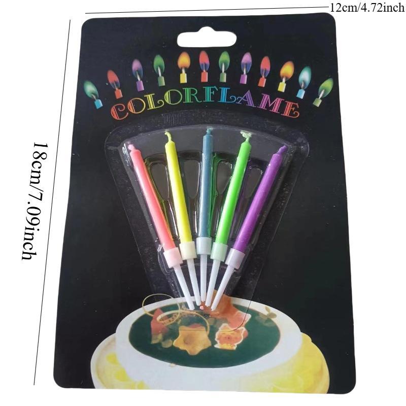 Color Changing Birthday Candle, 1 Box Creative Color Changing Birthday Candle with Holder, Party Decoration Props for Birthday Anniversary