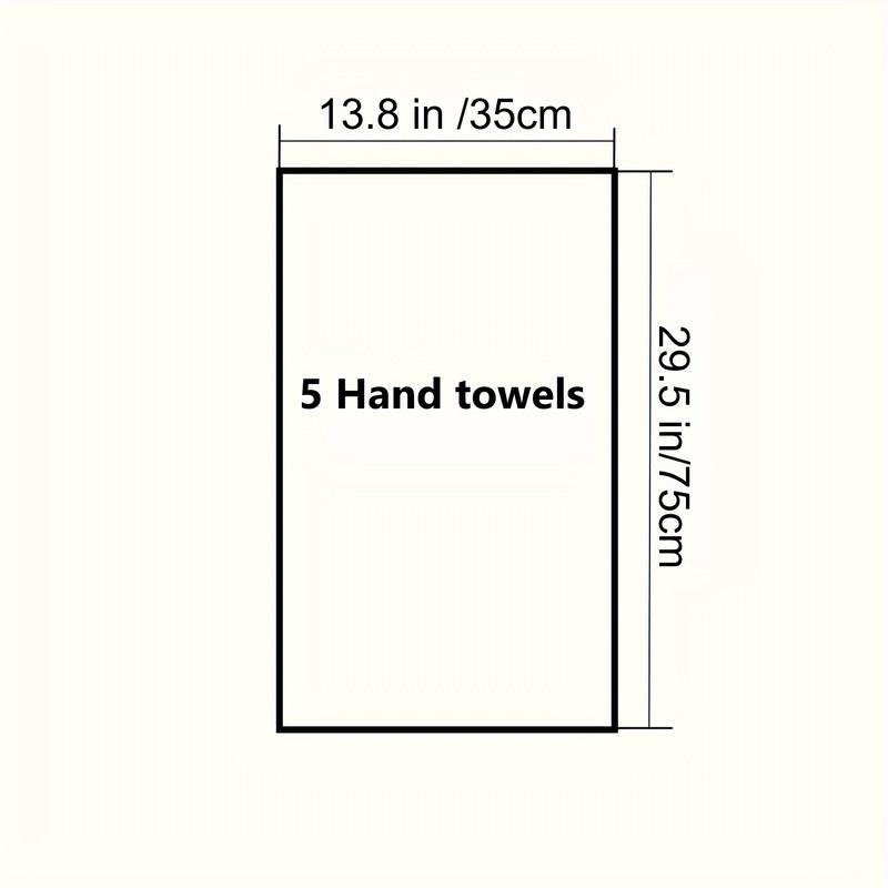 B-5 pieces 100% cotton thickened face towel, quality interwoven alphabet embroidery hand towel, unisex, bathroom items, household items