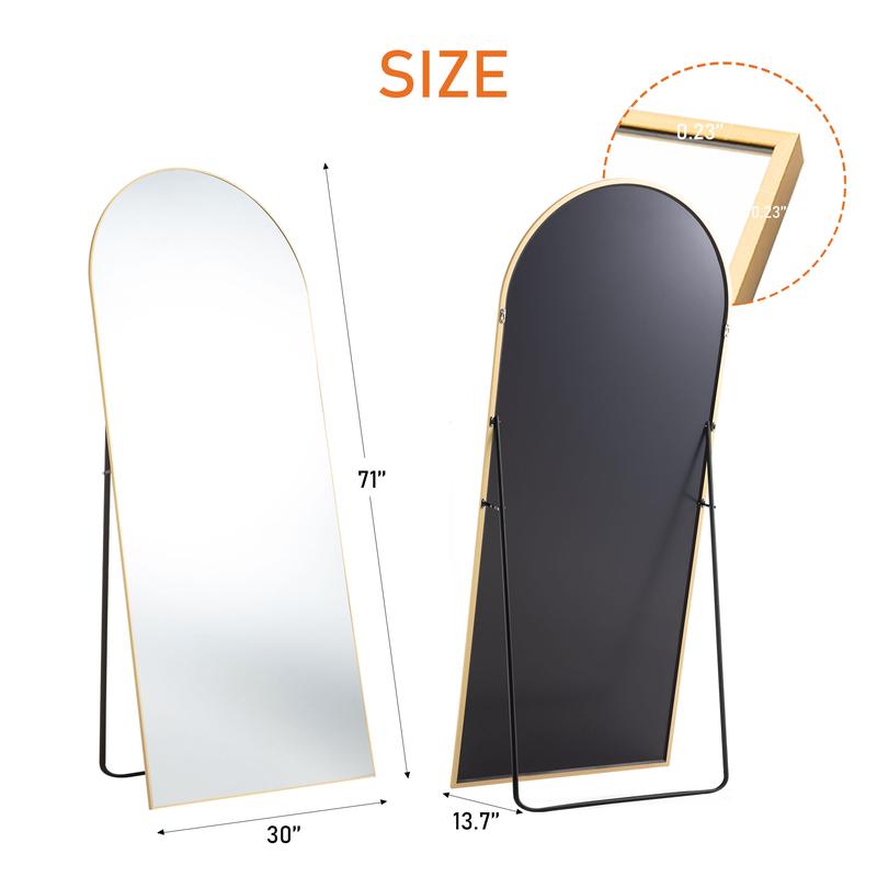 Sweet Furniture S - Full Length Mirror Full Body Mirror Floor Mirror Standing Hanging or Leaning Wall