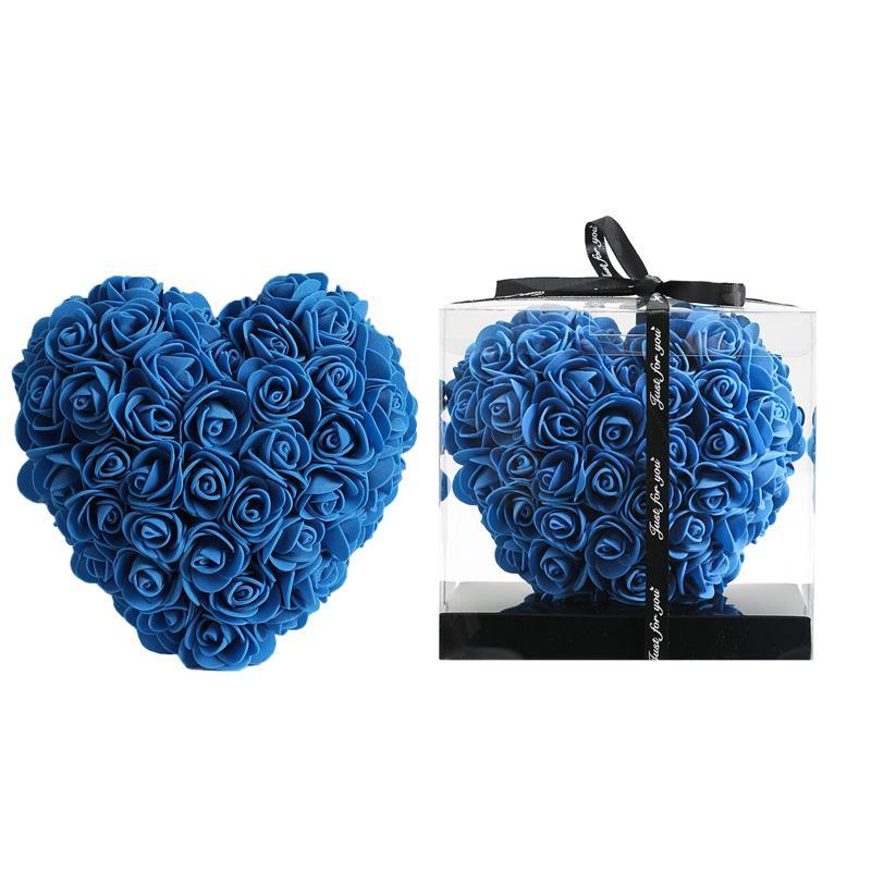 Room Decor Heart Shaped Artificial Rose, Faux Rose Flower, Home Decor Plants for Living Room Bedroom Dining Room Wedding Anniversary Party, 2024 Fall Gift, Bedroom Decor, Fall Decor