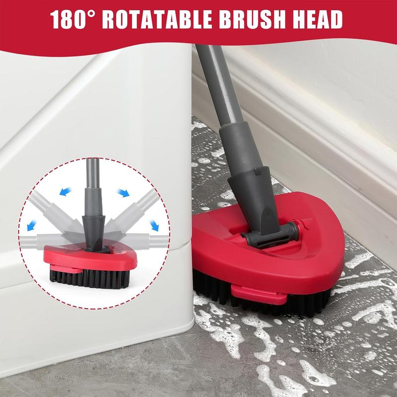 Spin Mop Scrub Brush Head for O-Cedar EasyWring 1-Tank System 2-Tanks RinsClean System Floor Scrubber Mop Head Replacement Hard Bristle Cleaning