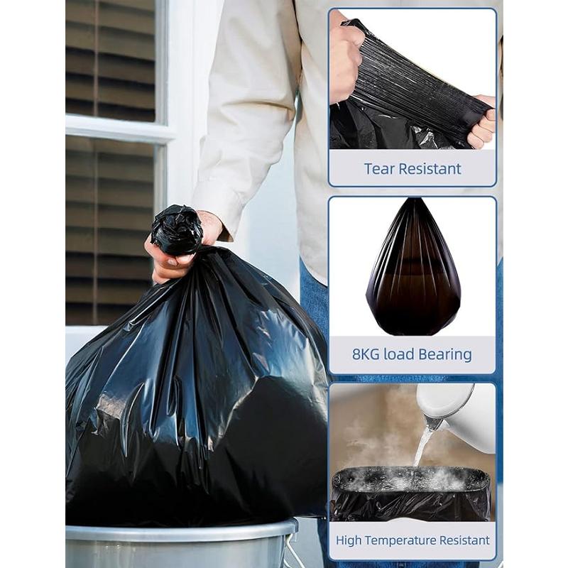 8 Gallon Trash Bags, 40 Counts, Flag Garbage Bags with No Flaps and No Ties, 55 * 65cm, 7g pcs,Unscented,