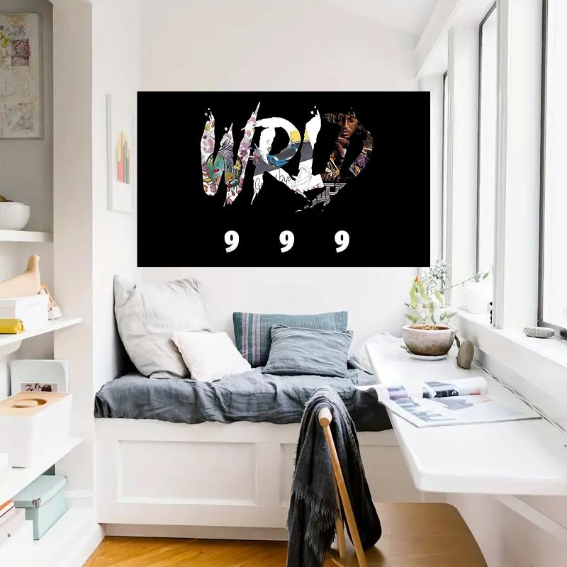 Wrld 999 Flag 3x5ft Funny Hip Hop Rapper Poster Banner for Bedroom Living Room College Dorm Wall Decor with Brass Grommet