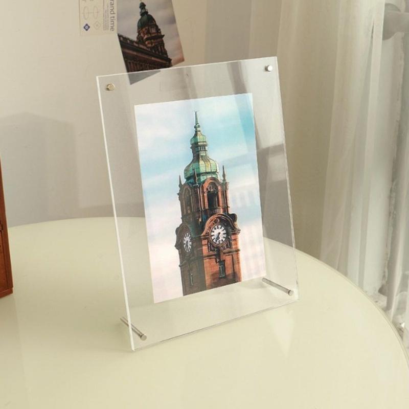 Acrylic Photo Frame, Clear Photo Frame, Desktop Decorative Photo Frame for Home & Office