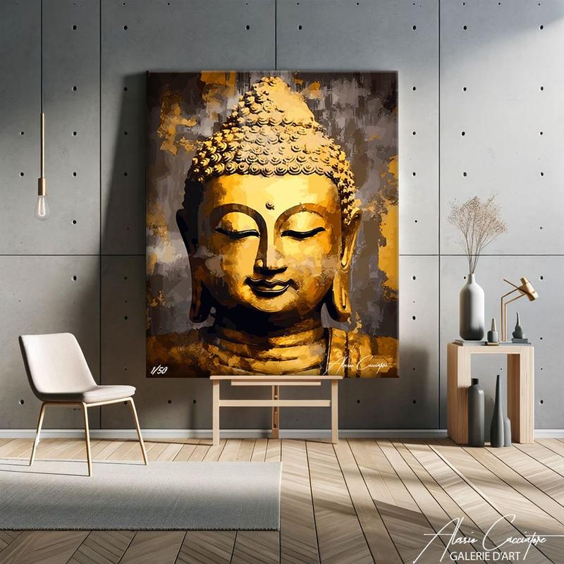 Buddha Art Print, Buddha Wall Painting, Spiritual Art, Meditation Art Print, Zen Artwork, Buddha Wall Art, Above Bed Wall Art