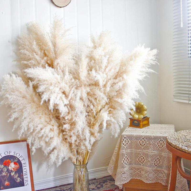 10pcs 40'' Pampas Grass Tall Decor - Pompas Floral, Tall Pampas Grass for Floor Vases, Living Room Floor, Floor Plants, , and Grass Wall Decor