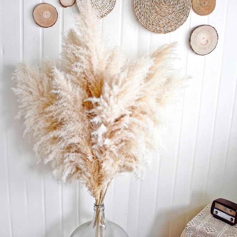 10pcs 40'' Pampas Grass Tall Decor - Pompas Floral, Tall Pampas Grass for Floor Vases, Living Room Floor, Floor Plants, , and Grass Wall Decor