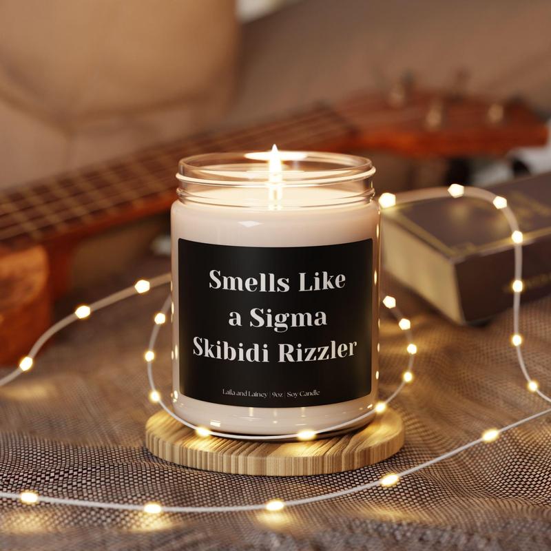 Sigma Skibidi Rizzler Candle, Funny Candle, Funny Gift for Teens, Gen Alpha Slang, Meme gift, Gift for Moms, Funny Gift for Teachers